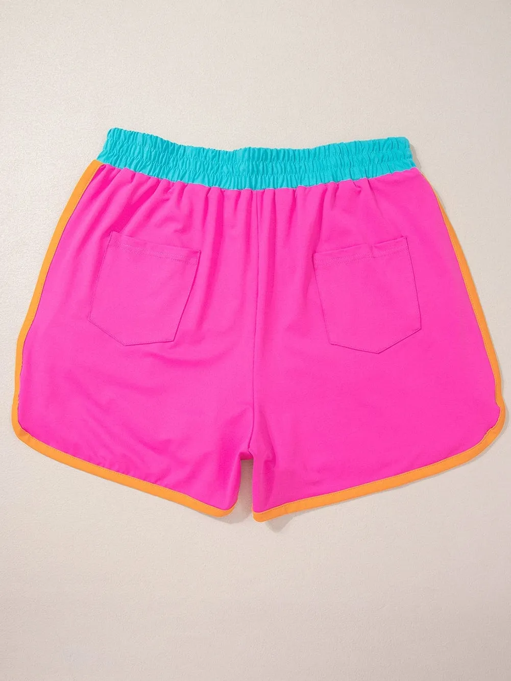 Bright Pink Casual Two-Piece Set