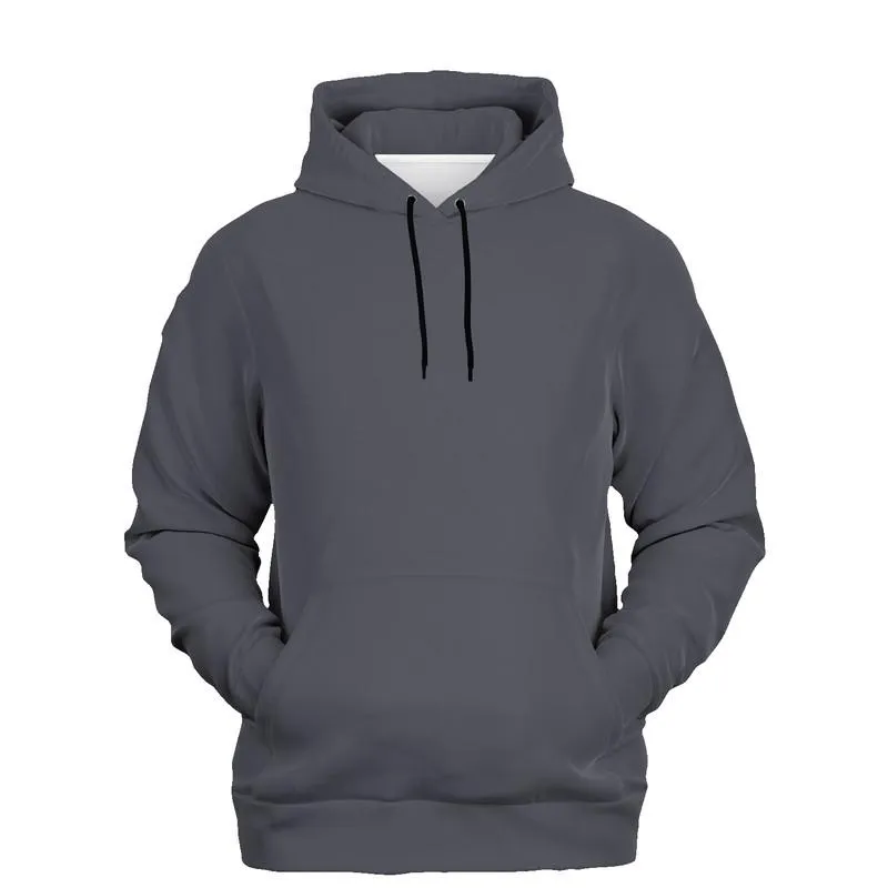 Plain Gray Hoodie | Unisex | with PLUS sizes | Dark Pale Blue Gray | C10M10Y0K80